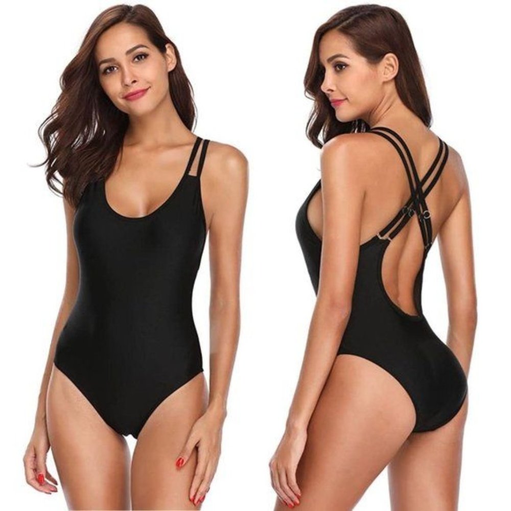 MARINAVIDA Strappy Back One Piece Swimsuit M